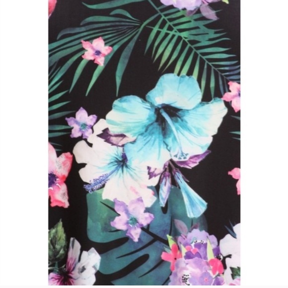 SALE!🌺Plus Tropical Print Fit & Flare Dress - Picture 7 of 7